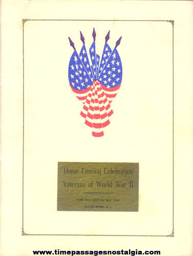 South River New Jersey World War II Homecoming Celebration Booklet