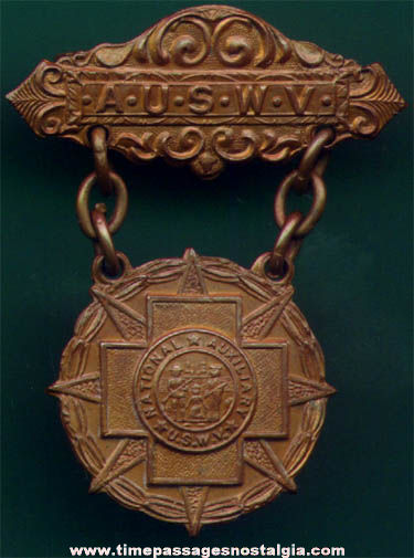 Old American Union Spanish American War Veteran National Auxiliary Medal
