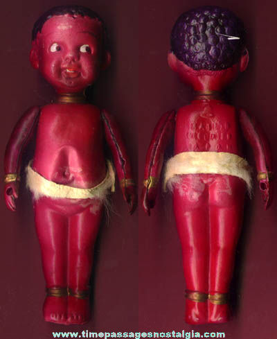 Old Celluloid Occupied Japan Black Boy Toy Doll