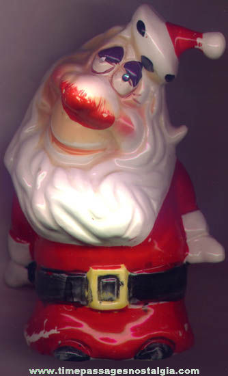 Old Comical Kreiss Psycho Ceramics Santa Claus Character Figurine