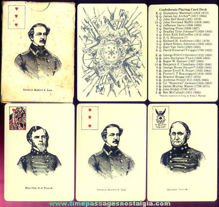 Boxed Confederate Generals Playing Card Deck