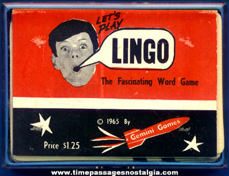 Unopened Boxed 1965 Lingo Word Card Game
