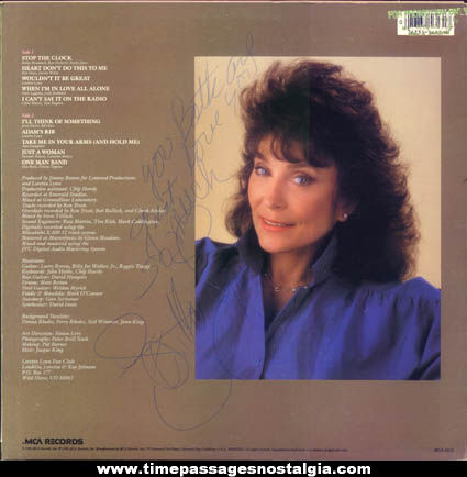 1985 Autographed Loretta Lynn Country Music Promotional Record Album