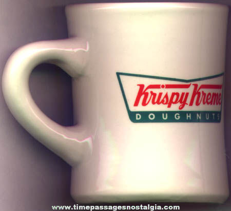 Old Heavy Krispy Kreme Doughnuts Advertising Coffee Cup
