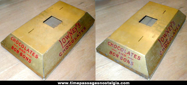 Old Metal & Wood Lowneys Candy Confection Counter Display Base