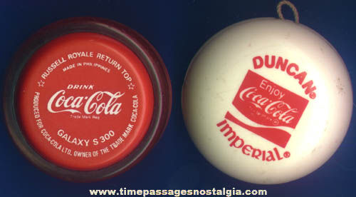 (2) Different Coca-Cola Advertising Yo-Yos