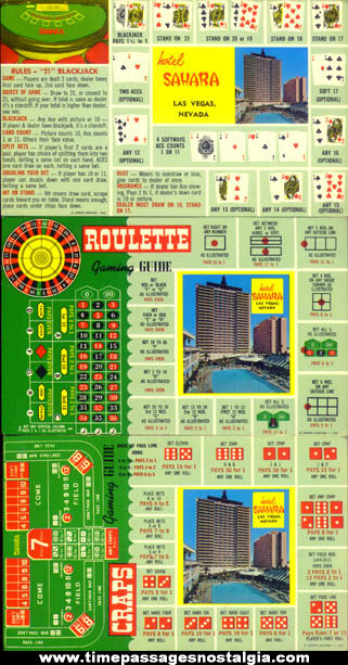 (3) Different Old Unused Sahara Hotel Casino Advertising Post Cards