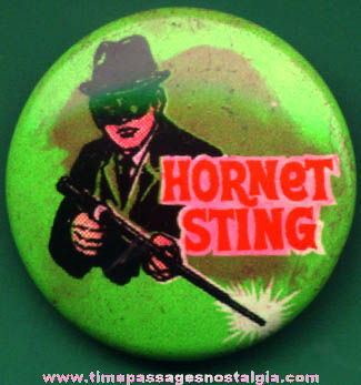 1966 Green Hornet Character Premium Pin Back Button