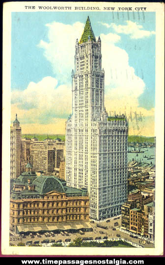 1929 Woolworth Building New York City Post Card