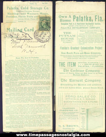 Old Palatka Florida Advertising Panorama Post Card