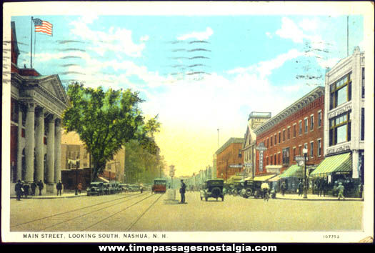 1930 Main Street Nashua New Hampshire Post Card