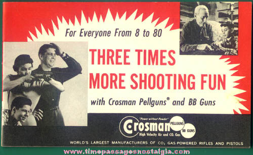 Old Crosman Gas Powered Rifle and Pistol Advertising Booklet