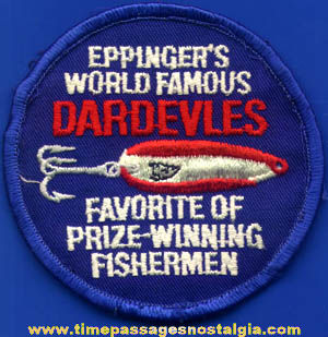 Old Fishing Lure Advertising Cloth Patch