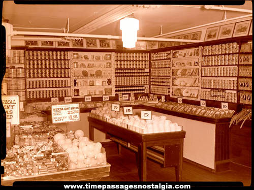 (13) 1944 J. J. Newberrys Department Store Large Interior & Exterior Photograph Negatives