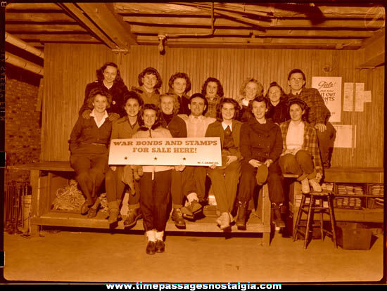 Large 1944 W. T. Grant Company World War II Homefront Employee Photograph Negative