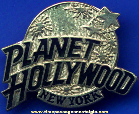 Enameled Planet Hollywood New York Advertising Souvenir Pin