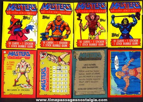 (88) 1984 He - Man Masters Of The Universe Television Character Bubble Gum Cards & (4) Wrappers