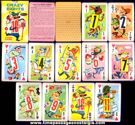 Boxed 1951 Whitman Cartoon or Comic Character Crazy Eights Card Game