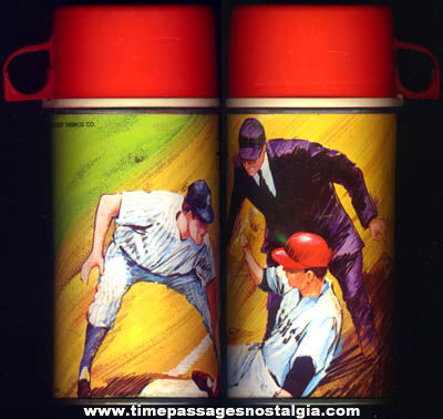 Colorful 1969 Baseball Theme Thermos Bottle