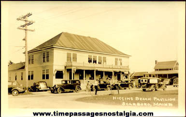 Early Unused Higgins Beach, Maine Real Photo Post Card