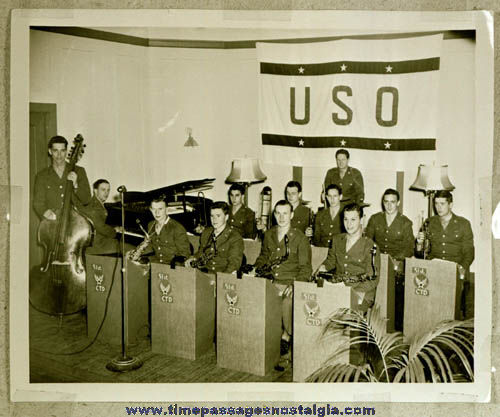 Large 1944 Army Air Force Band Photograph Negative