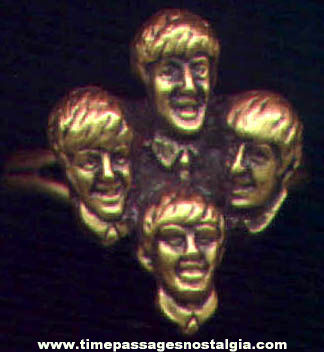 Metal Beatles Heads Toy Ring