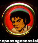 Old Unused Metal Michael Jackson Character Toy Picture Ring