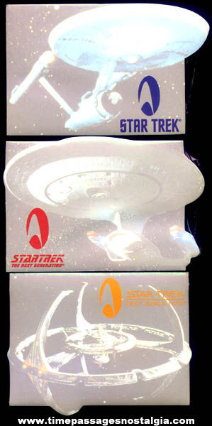 (3) Different Unopened Star Trek Spaceship Memo Pads