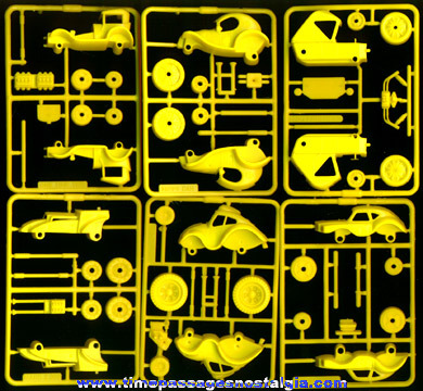 (6) Different Unbuilt Cereal Premium / Prize Miniature Car Model Kits