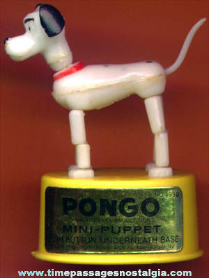 Old Walt Disney Pongo Dalmatian Cartoon Character Kohner Push Puppet