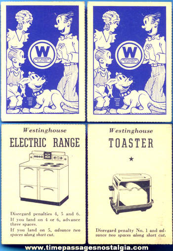 (2) 1940 King Features Blondie & Dagwood Westinghouse Advertising Cards