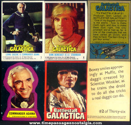 (165) ©1978 Battlestar Galactica Character Bubble Gum Trading Cards and Stickers