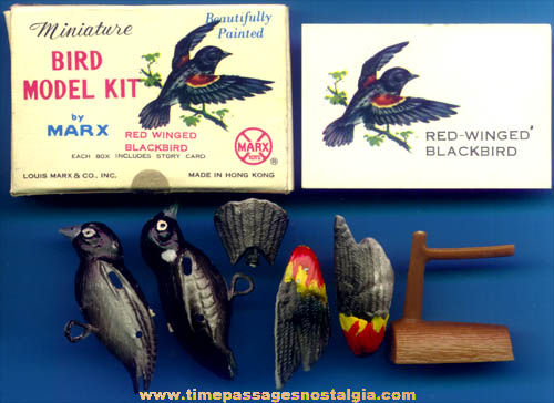 Old Boxed Unassembled MARX Miniature Bird Model Kit