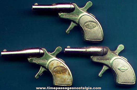 (3) Old Miniature Metal Single Shot Cap Guns