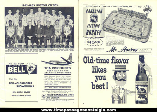 1962 - 1963 Boston Garden Sport News Program & Advertising Book