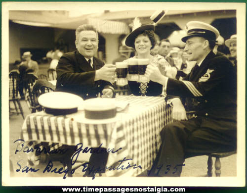 1935 San Diego Exposition Bavarian Gardens Souvenir Photograph