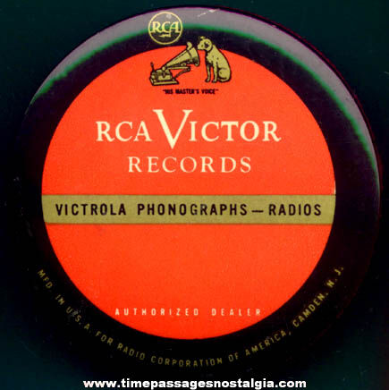 Old RCA Victor Advertising Premium Celluloid Record Cleaner Brush