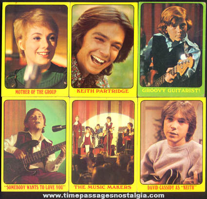 (14) 1971 Partridge Family Topps Bubble Gum Trading Cards