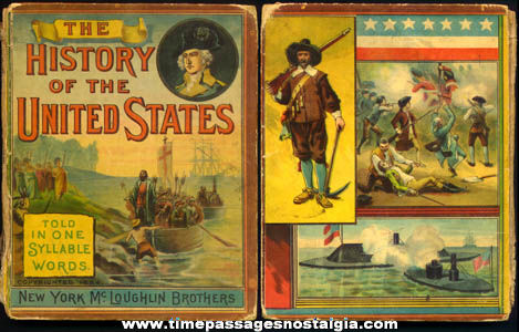 Colorful ©1884 McLoughlin Brothers History Of The United States Book
