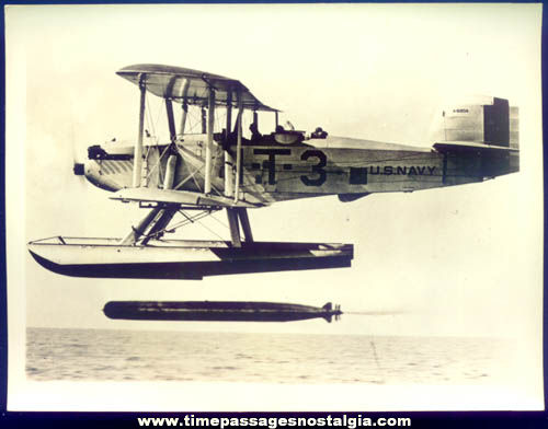 1930s United States Navy Torpedo / Observation Sea Plane Photograph