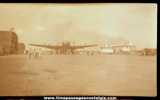 (5) Old United States Military War Plane Photograph Negatives