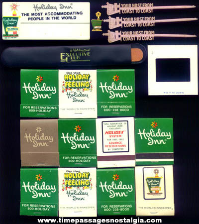 (18) Old Holiday Inn Hotel Advertising Items