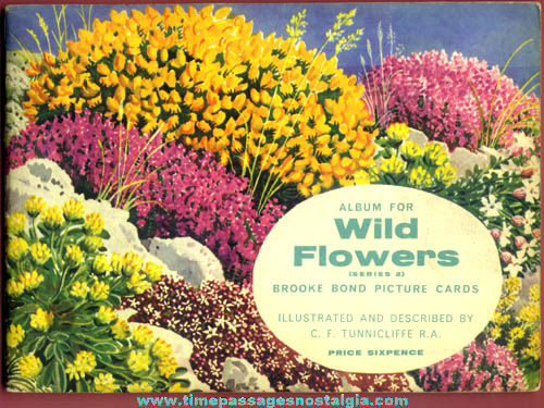 Old Brooke Bond Tea Wild Flowers Advertising Premium Card Album