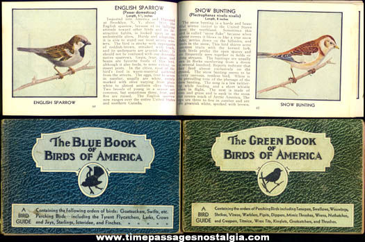 1931 Blue Book & Green Book Of Birds Of America