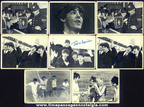 (14) Old Beatles Music Bubble Gum Trading Cards
