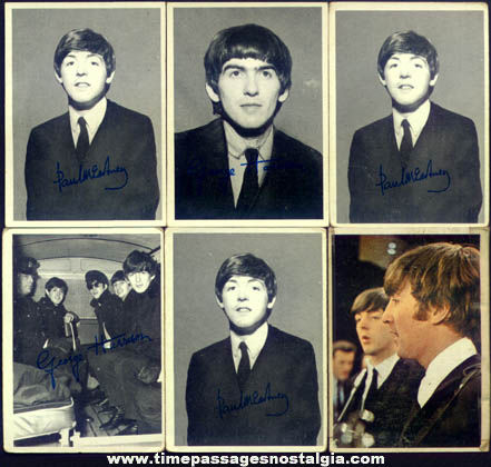 (14) Old Beatles Music Bubble Gum Trading Cards