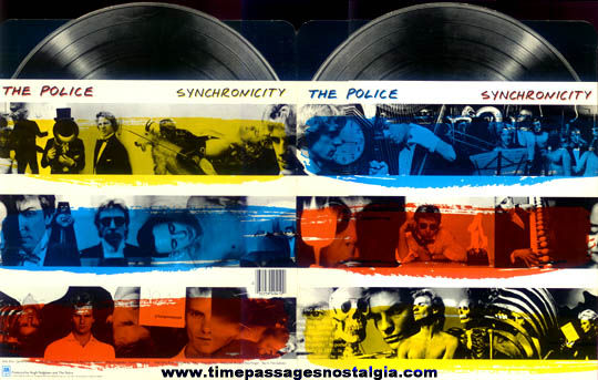 1983 Police Synchronicity Folder With Radio Station Playlists