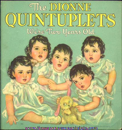 1936 Dionne Quintuplets We’re Two Years Old Whitman Book