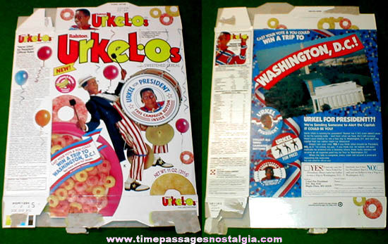 1991 Steve Urkel Urkel-os Ralston Cereal Box & Prize