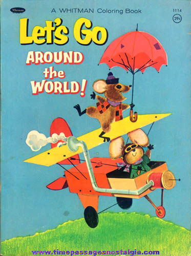 1959 Let’s Go Around The World Whitman Coloring Book